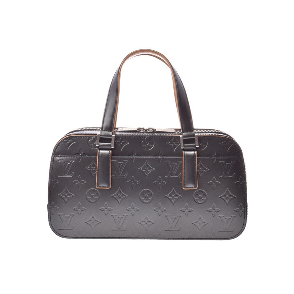 Louis Vuitton Leather Shelton Black Matte Monogram Handbag - Picture 2 of 11